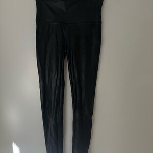 Spanx Faux Leather Effect Leggings Black